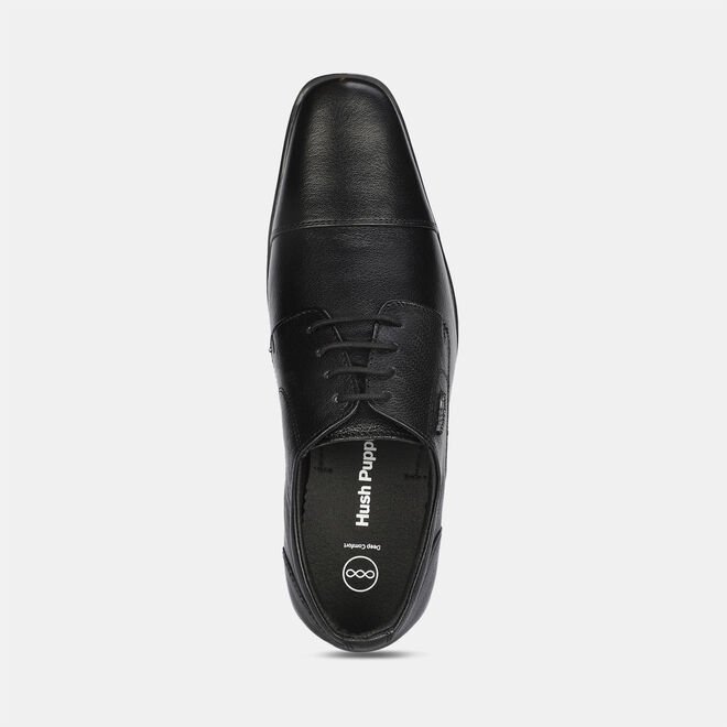 Hush Puppies Black Derby Formal Shoes For Men - Image 4