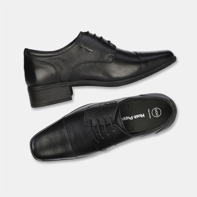 Hush Puppies Black Derby Formal Shoes For Men - Image 2